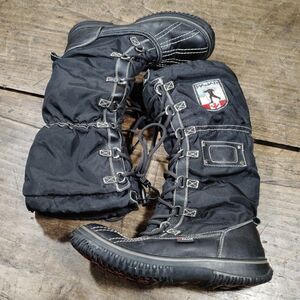 Pajar Canada Winter Boots Insulated Black Lace Up Snow 7/7.5 EUR 38 *READ